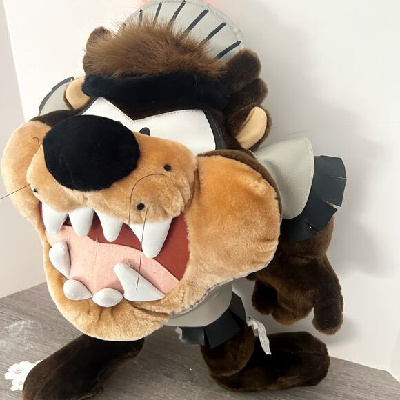 VTG Looney Tunes Tazmanian Devil Knight Large Plush Toy 1997 Halloween Taz EUC - Picture 6 of 9